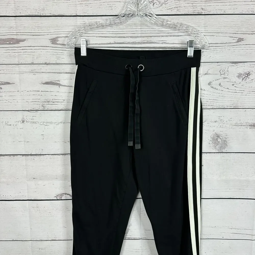 Athleta Pants Womens‎ XS Black Venice Jogger Side Strip Elastic Waist Tapered